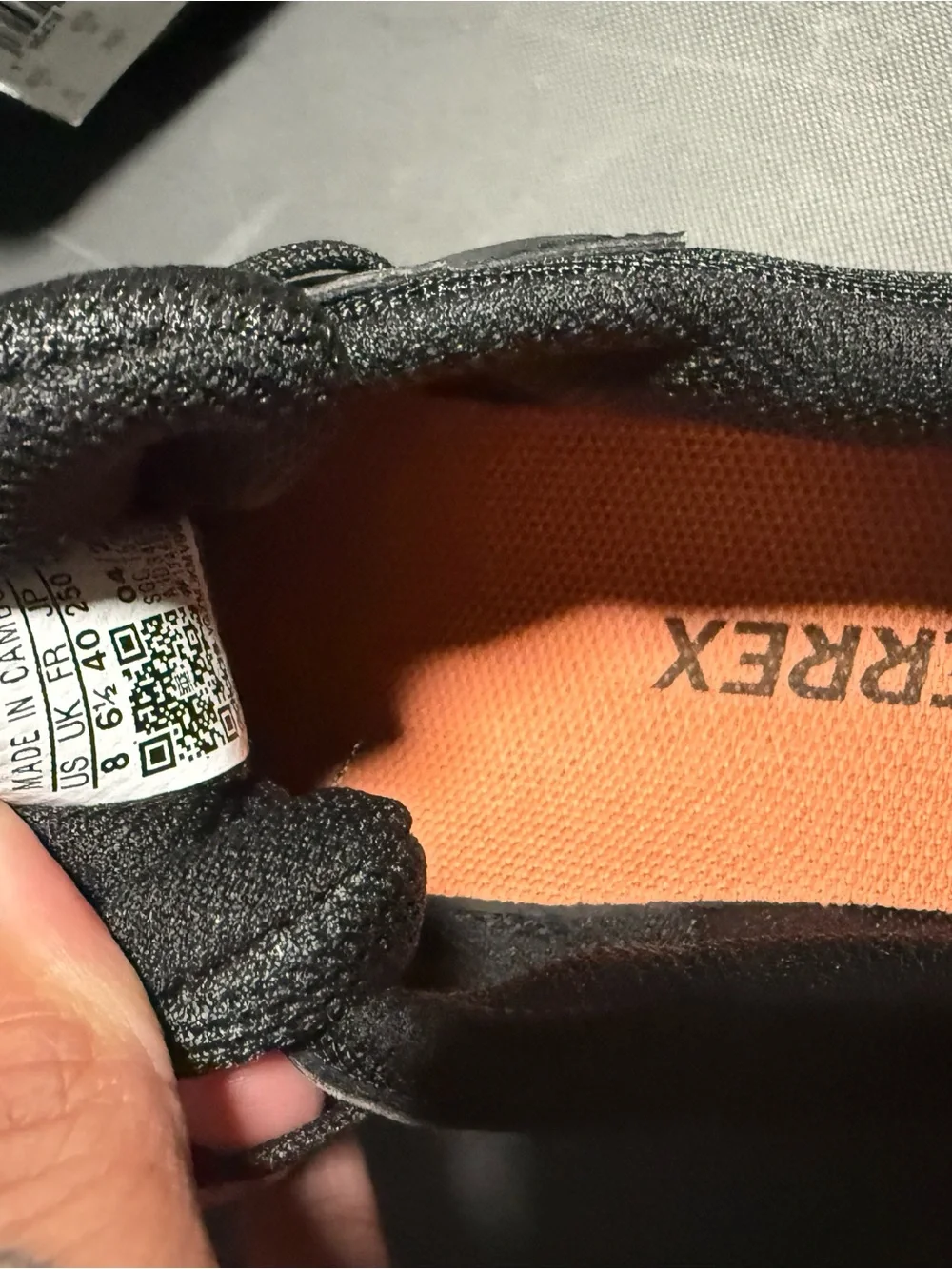 adidas Black Terrex Trail Sneakers with Orange Liner